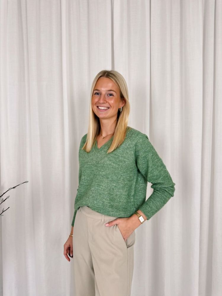 Niel V-Neck Pullover Sea Spray