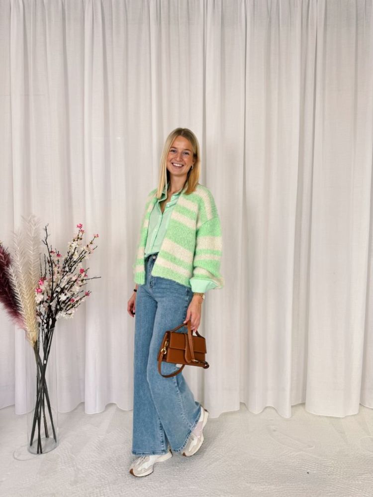 Floor Bernadette Knit Green / Beige