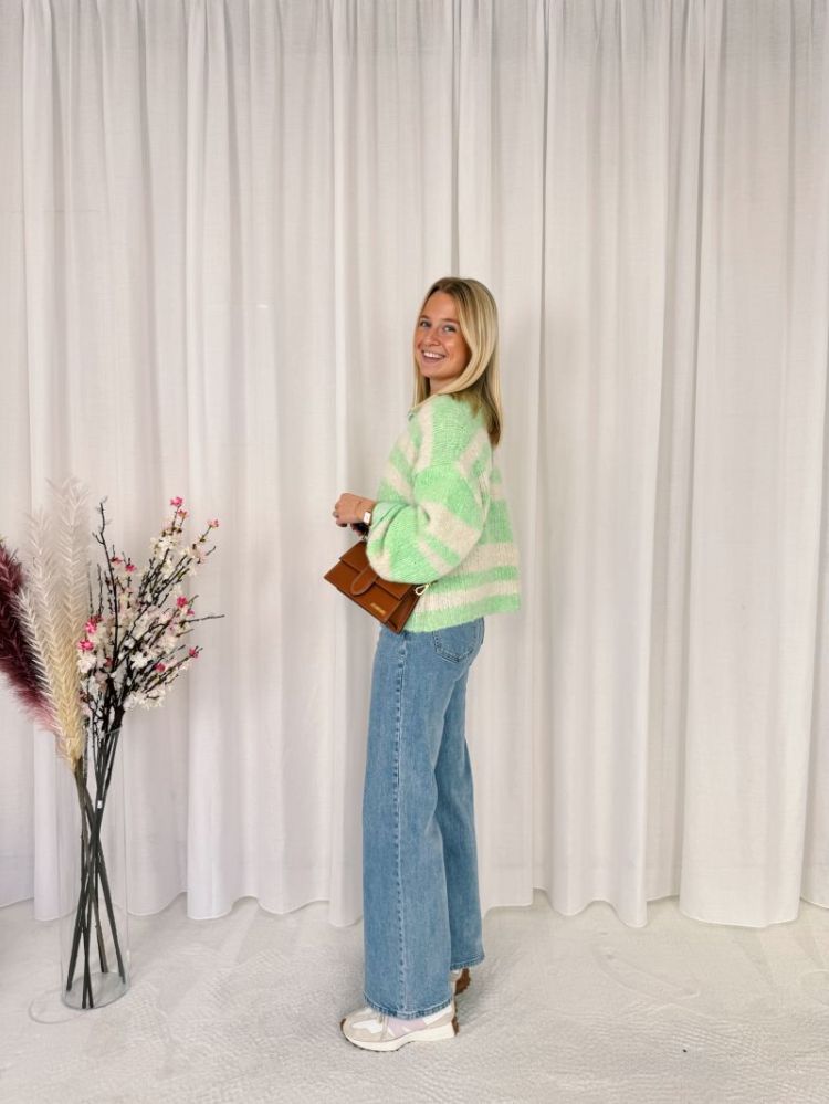Floor Bernadette Knit Green / Beige