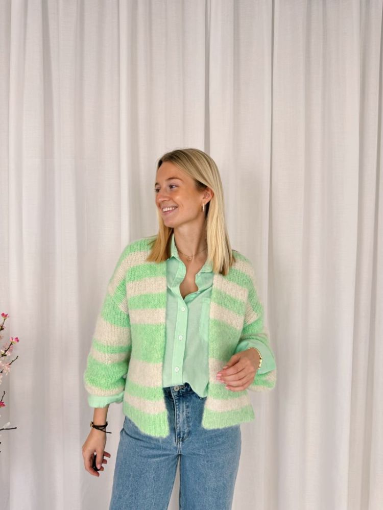 Floor Bernadette Knit Green / Beige