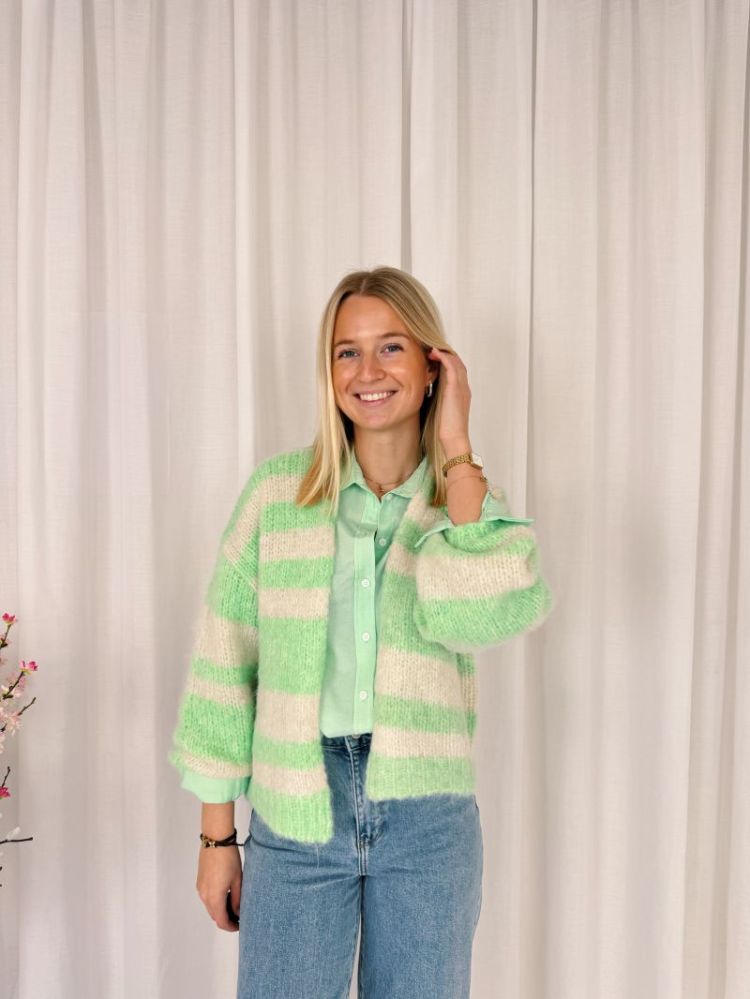Floor Bernadette Knit Green / Beige