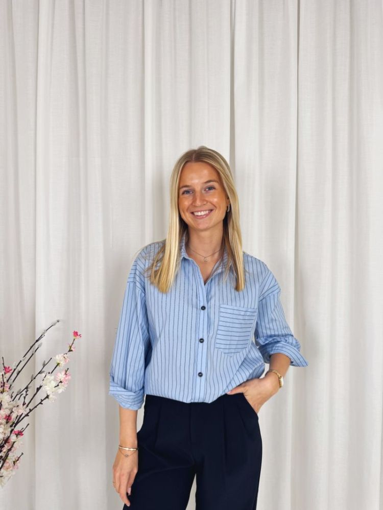 Lisa Striped Shirt Blue