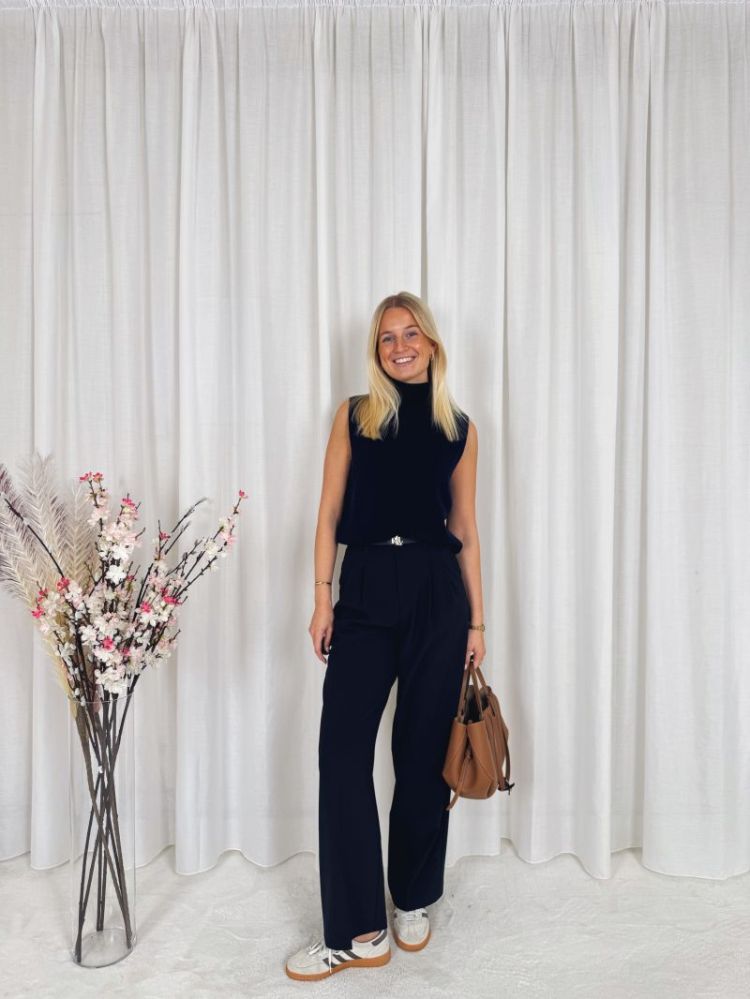 Isa Pantalon Marine Blue