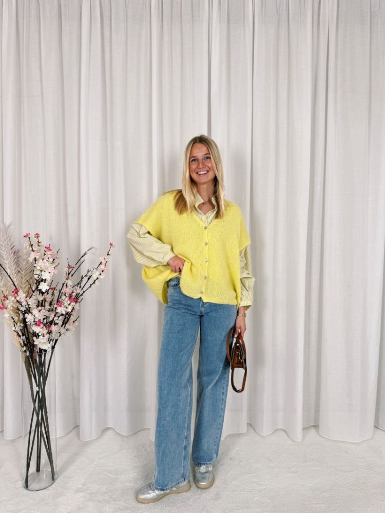 Maeve Oversized Gilet Yellow