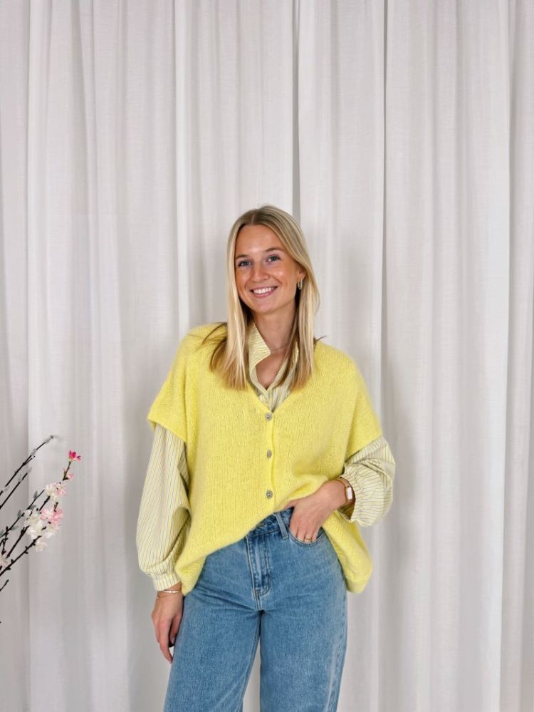 Maeve Oversized Gilet Yellow