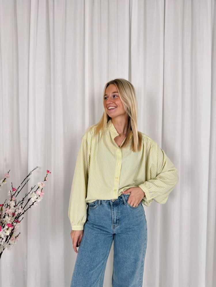 Fenna Striped Shirt Yellow / Blue