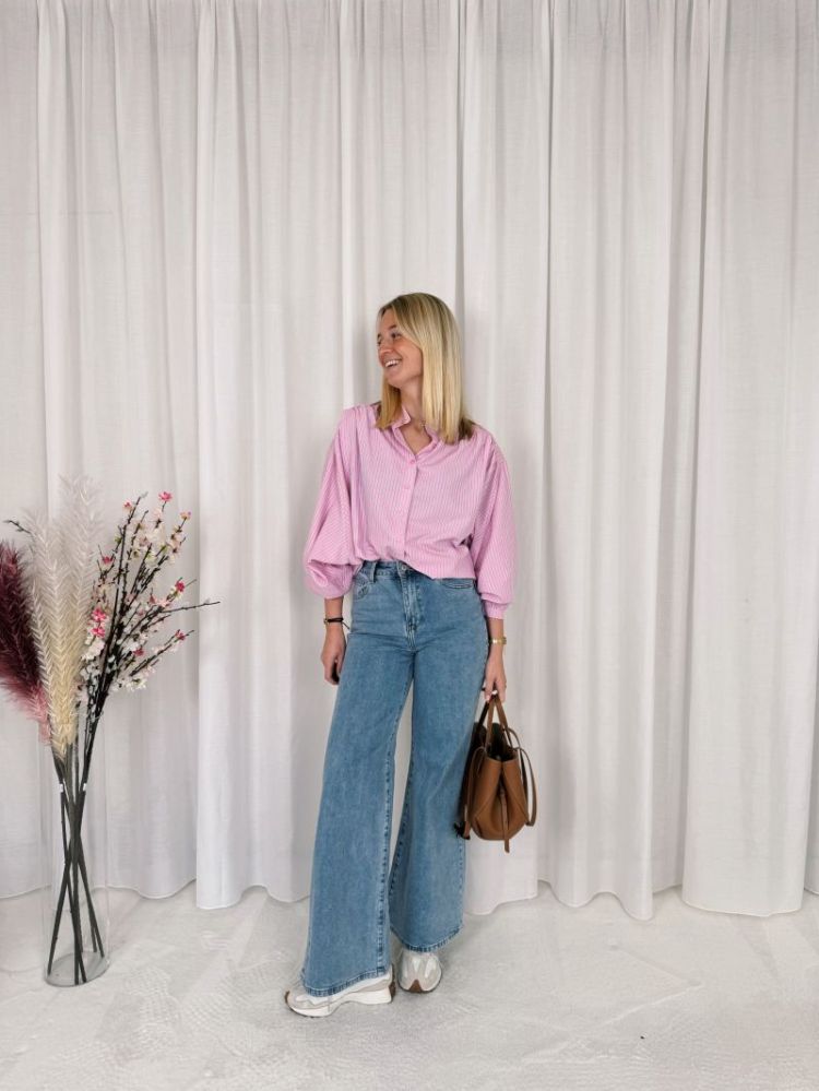 Fenna Striped Shirt Pink