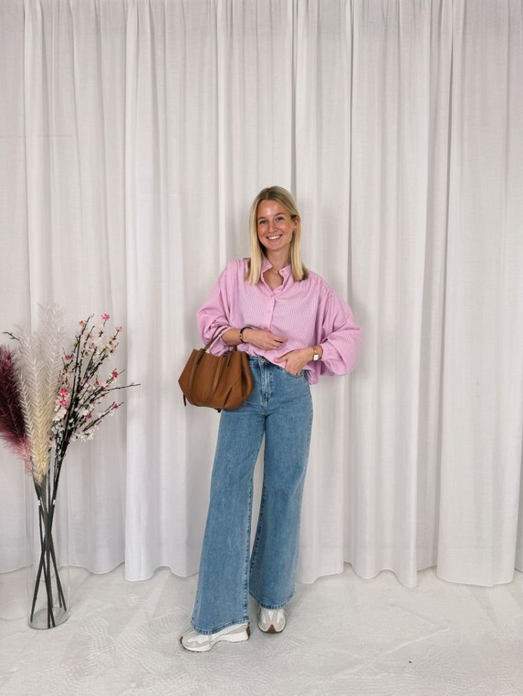 Fenna Striped Shirt Pink