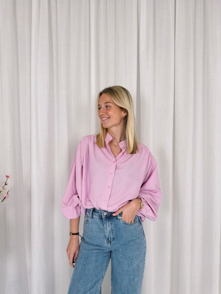Fenna Striped Shirt Pink