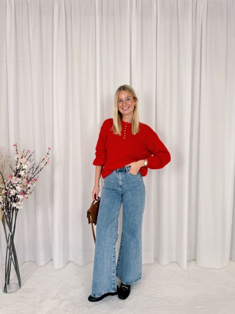 Mia Soft Knit Red