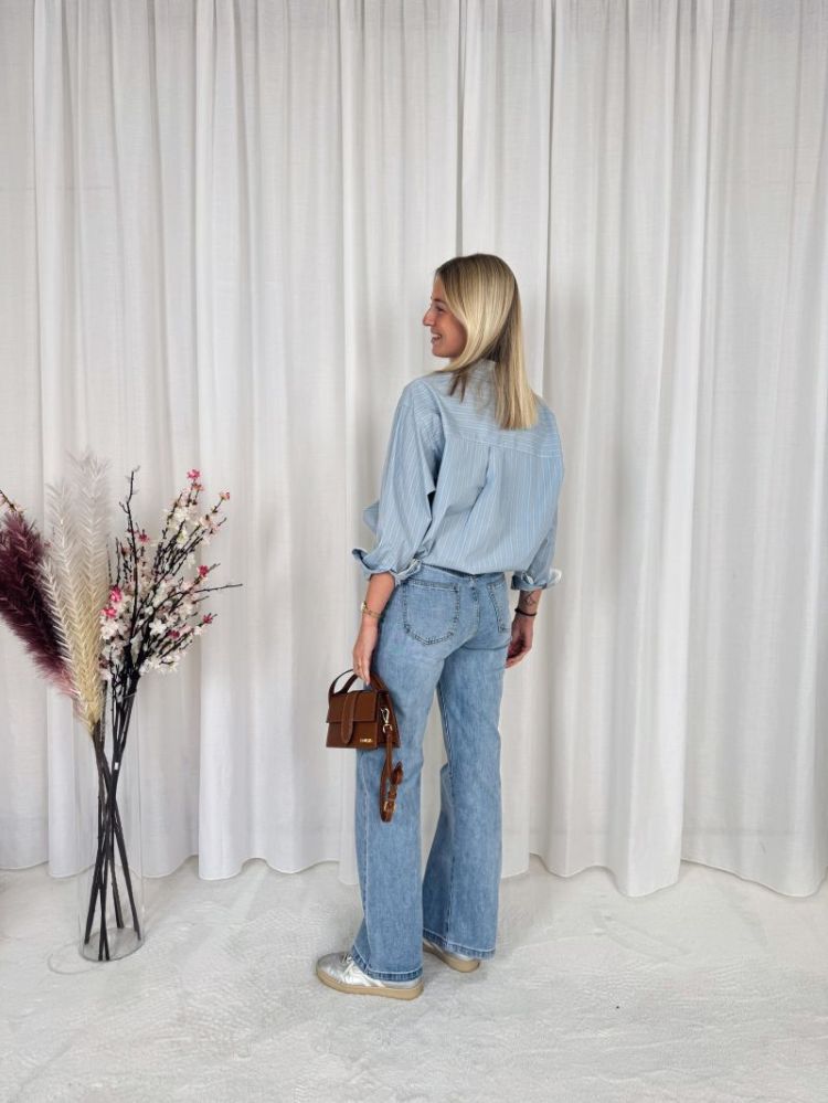 Levia Shirt  Powder Blue Str
