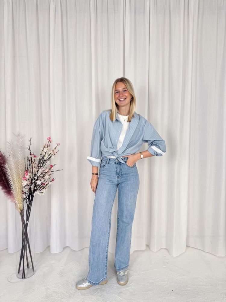 Levia Shirt  Powder Blue Str