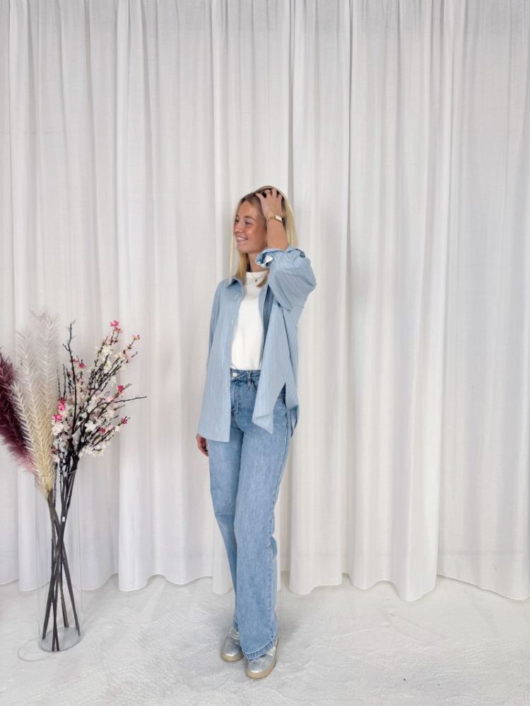 Levia Shirt  Powder Blue Str