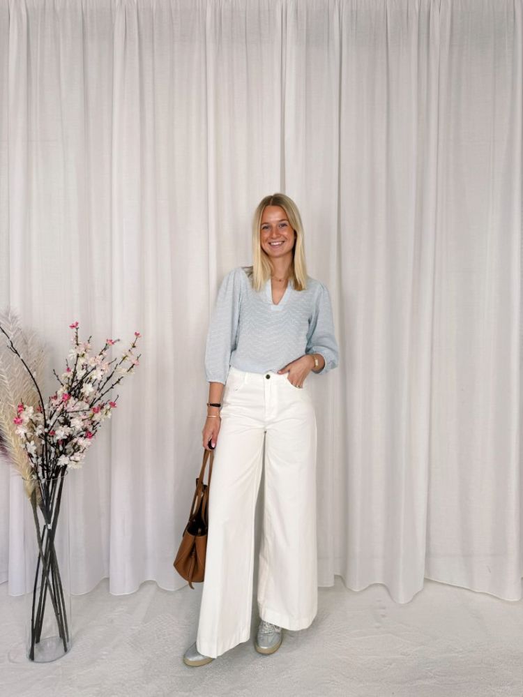 Pepino Palazzo Jeans White