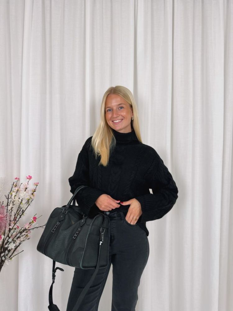 Marielle Rollerneck Knit Black