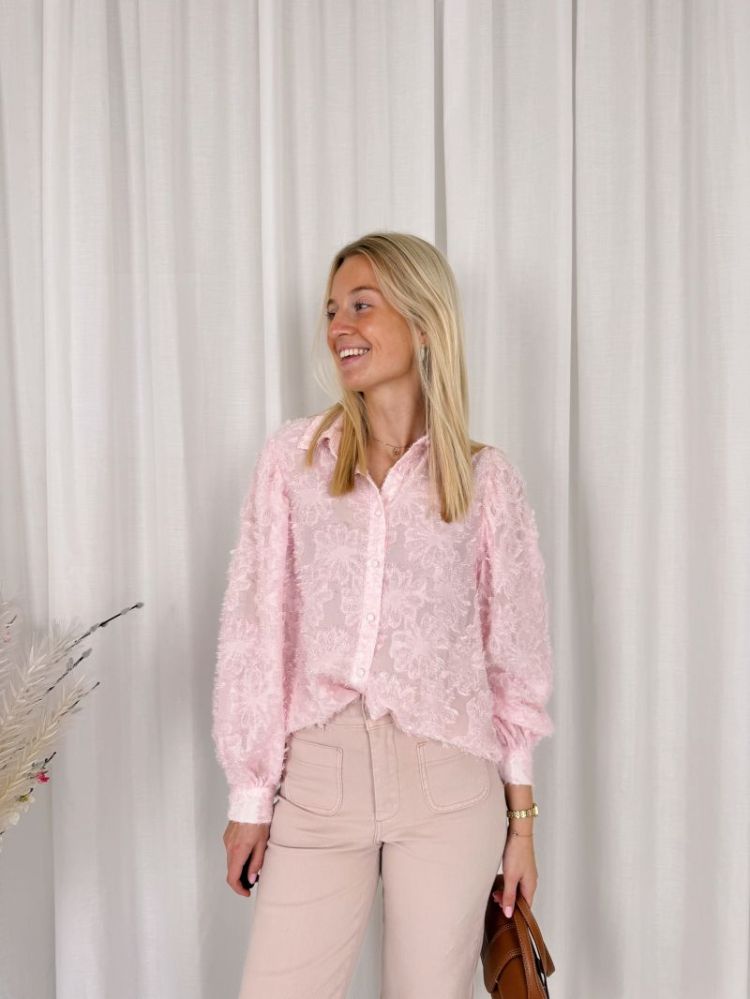Lana Ruffle Blouse Pink