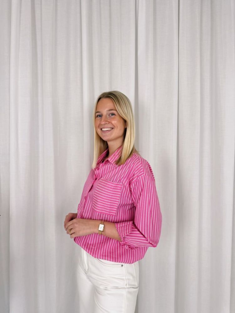 Myrle Striped Shirt Pink