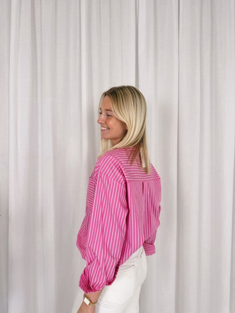 Myrle Striped Shirt Pink