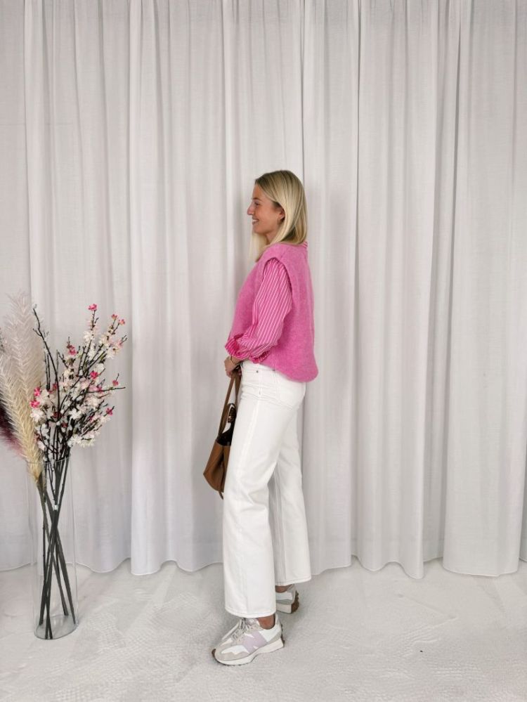 Myrle Striped Shirt Pink