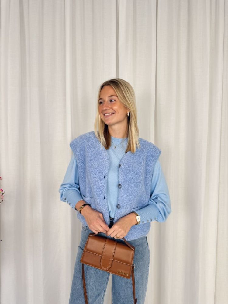 Lexie Teddy Jacket Light Blue