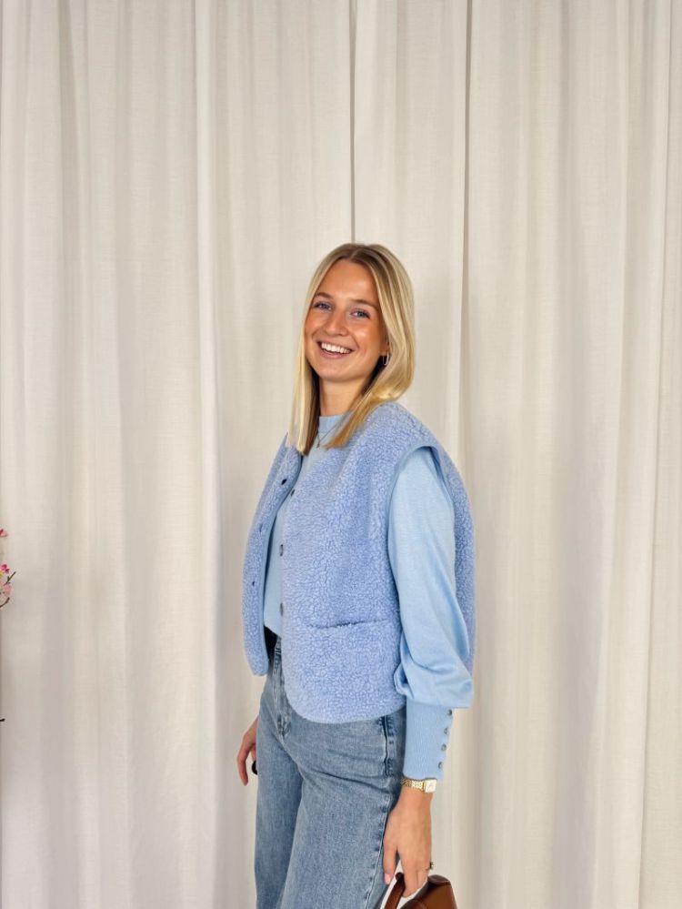 Lexie Teddy Jacket Light Blue