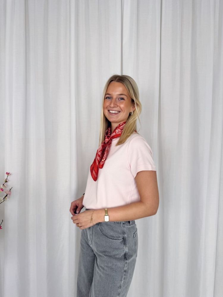 Violet Silk Scarf Red