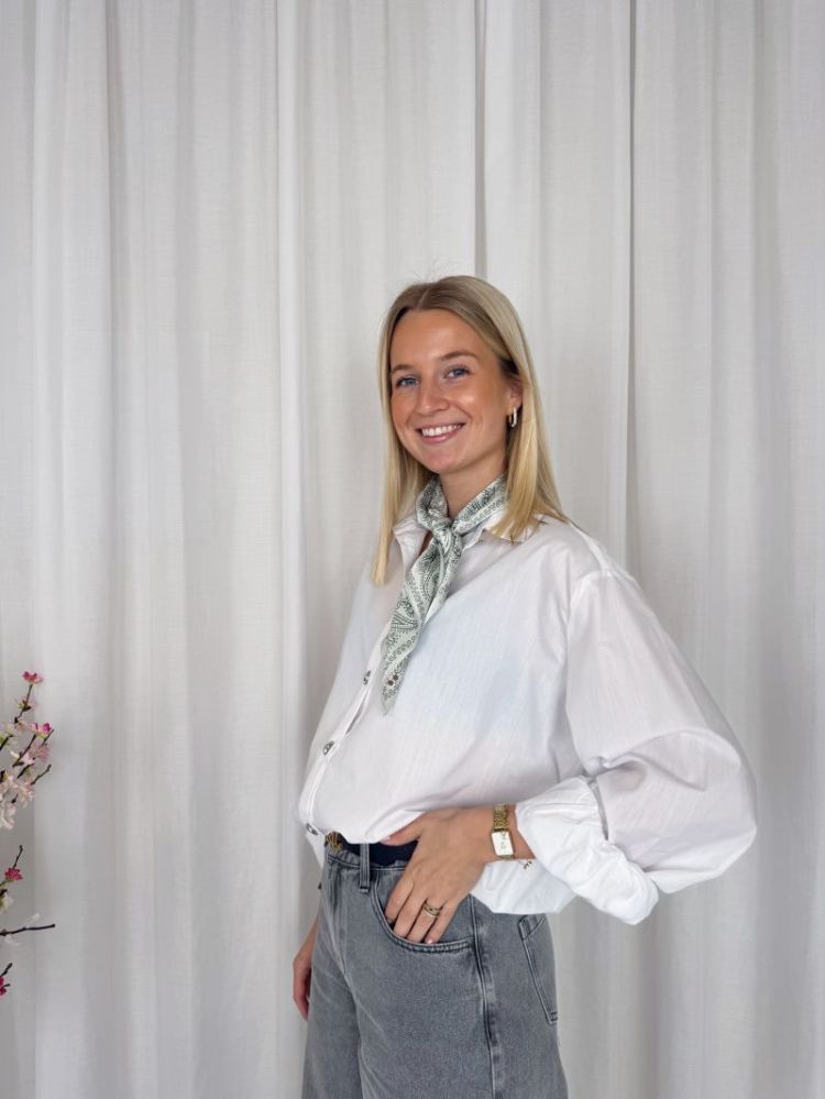 Violet Silk Scarf Green