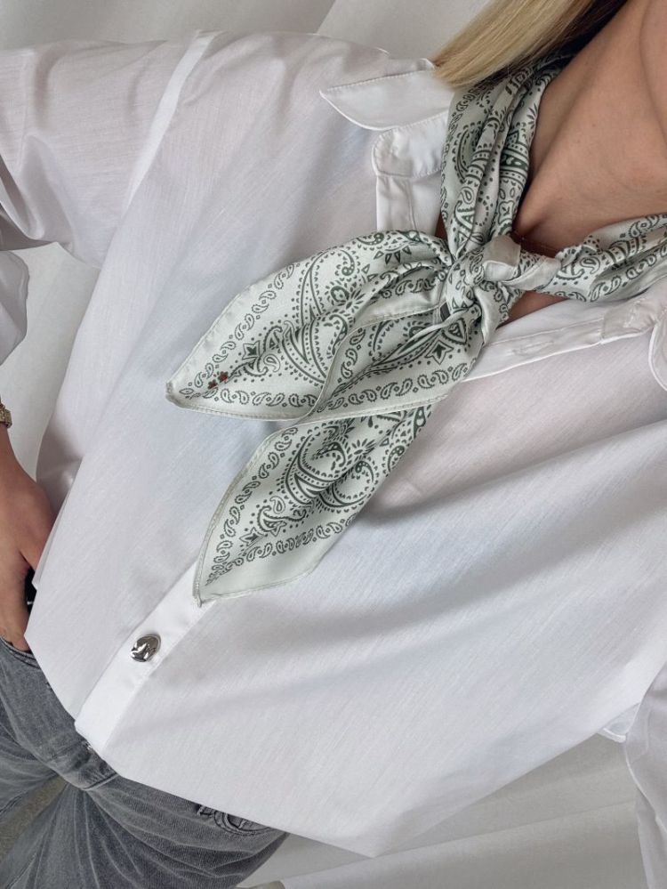 Violet Silk Scarf Green