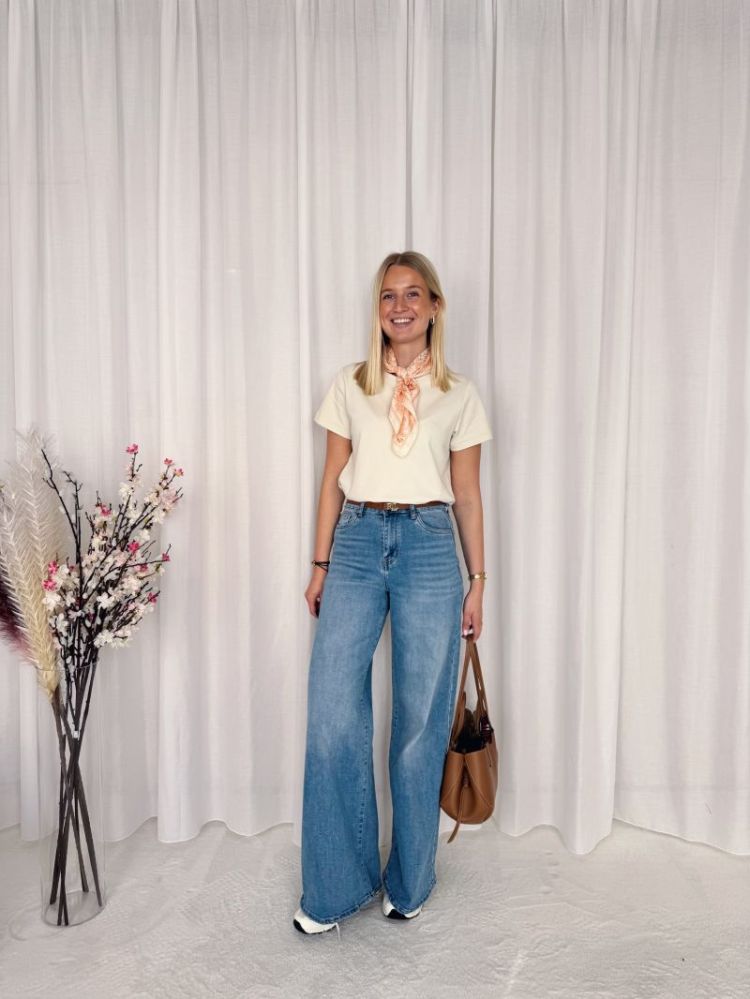 Afra Palazzo Jeans Ultra Wide Denim Blue
