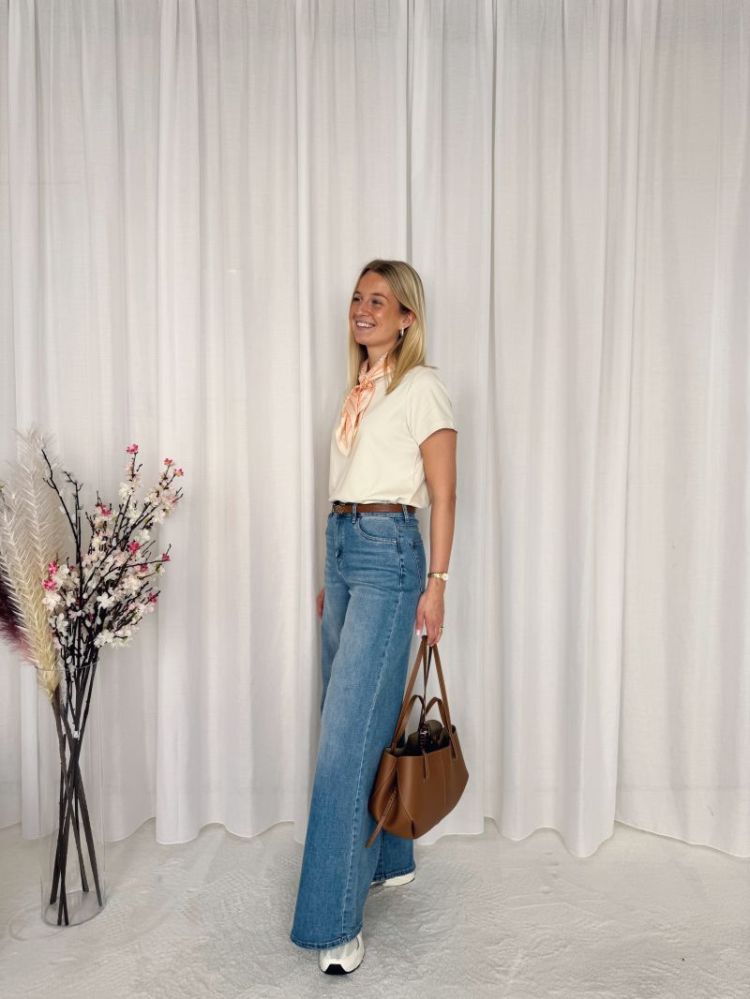 Afra Palazzo Jeans Ultra Wide Denim Blue