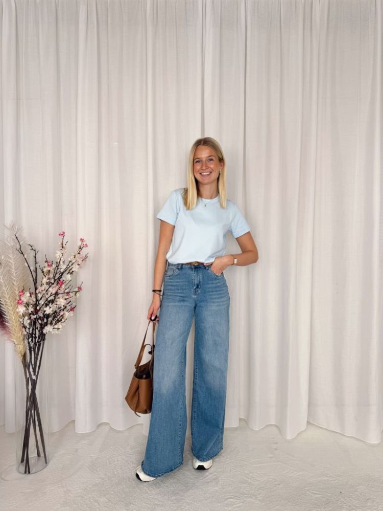 Afra Palazzo Jeans Ultra Wide Denim Blue