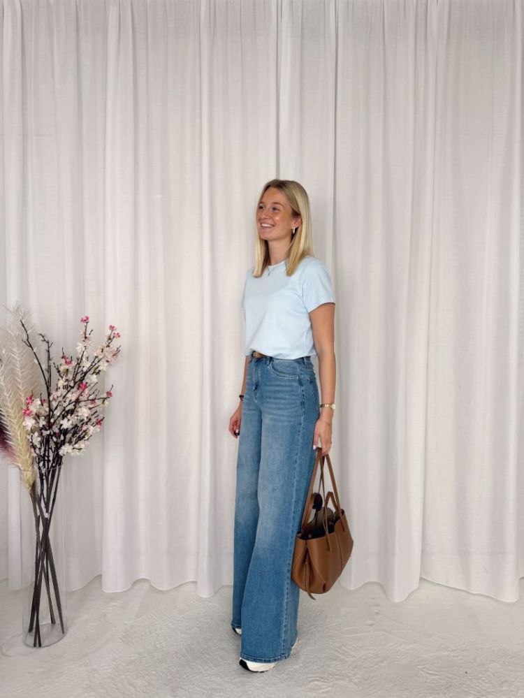 Afra Palazzo Jeans Ultra Wide Denim Blue