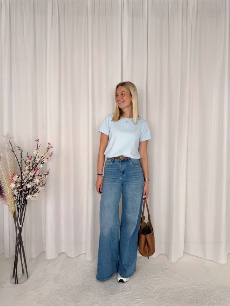 Afra Palazzo Jeans Ultra Wide Denim Blue