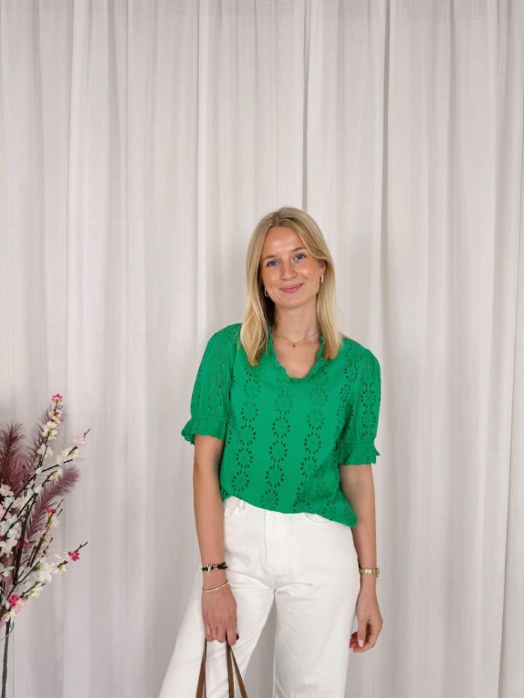 Dona Blouse Bright Green