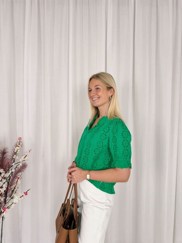 Dona Blouse Bright Green