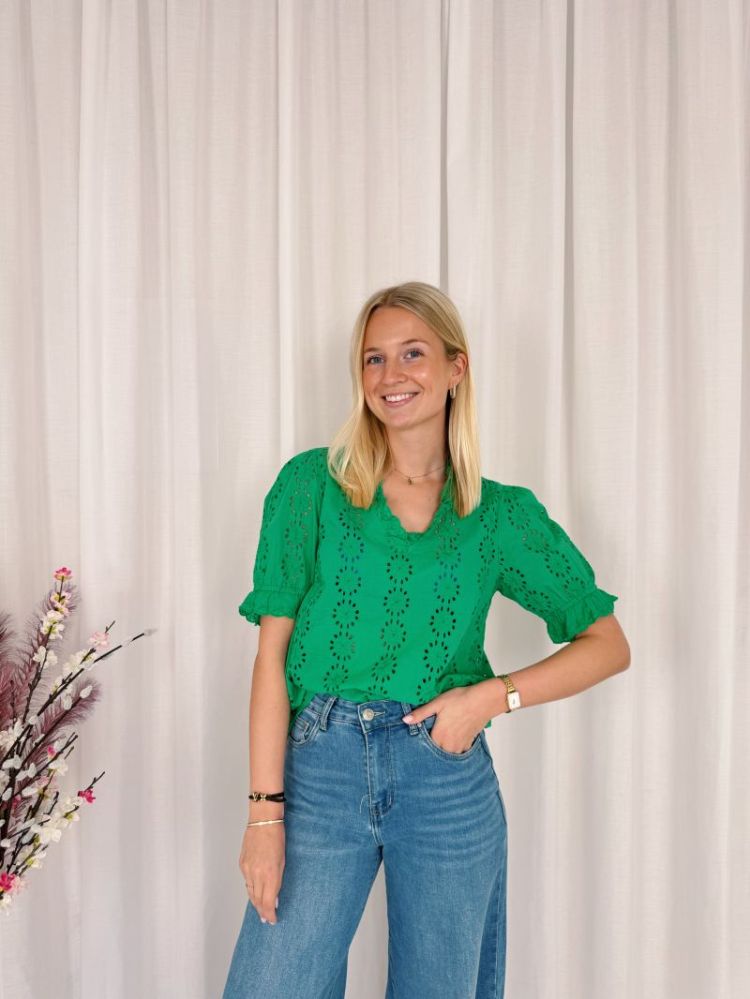 Dona Blouse Bright Green