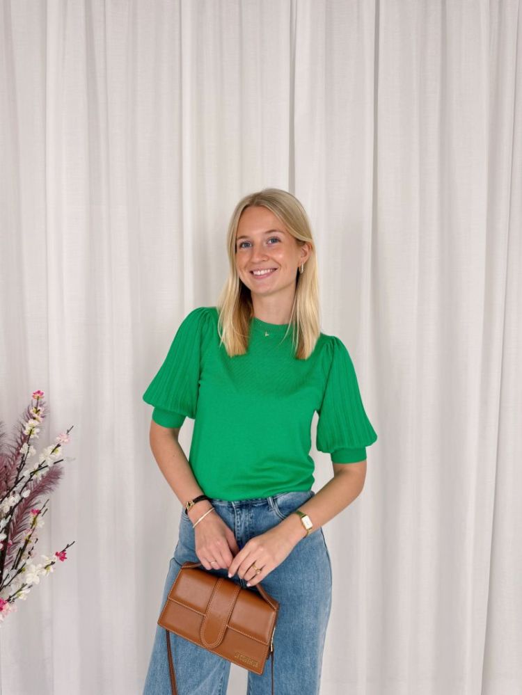 Lone Knit Pullover Bright Green