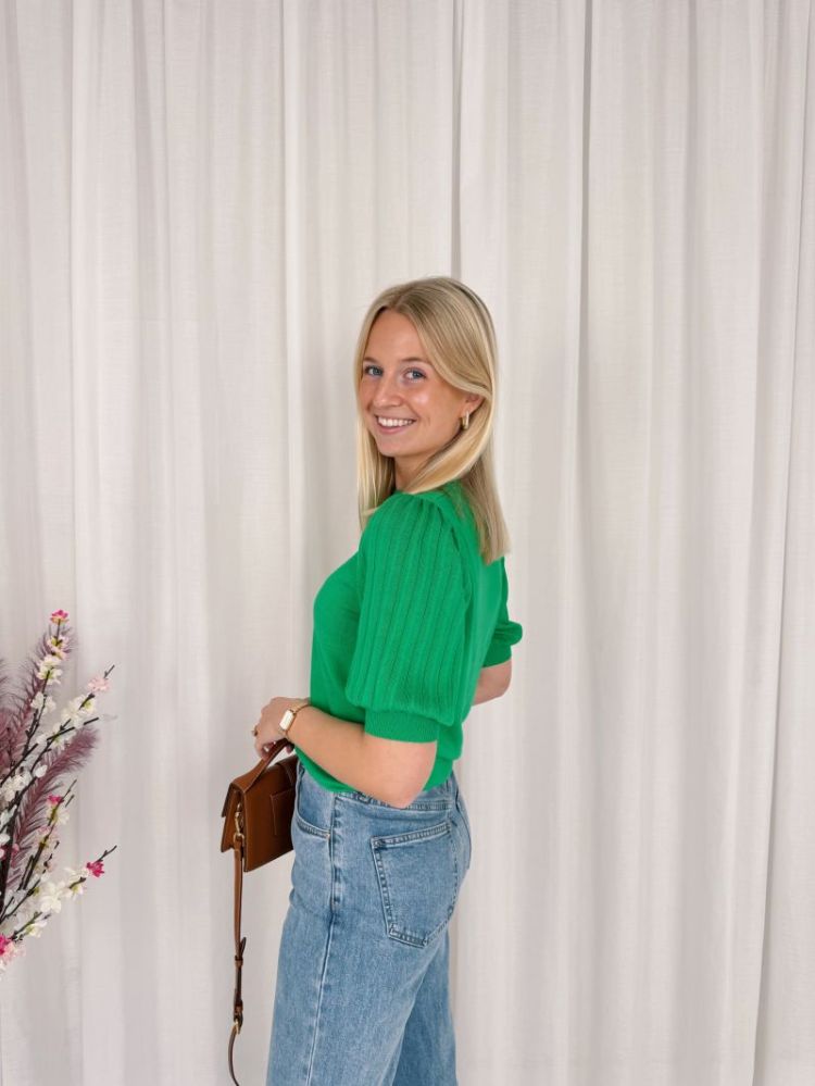 Lone Knit Pullover Bright Green