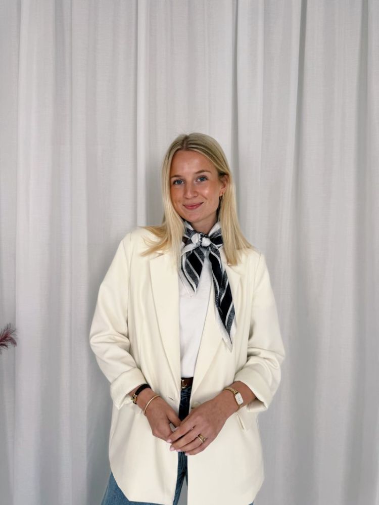 Indy Silk Scarf Navy