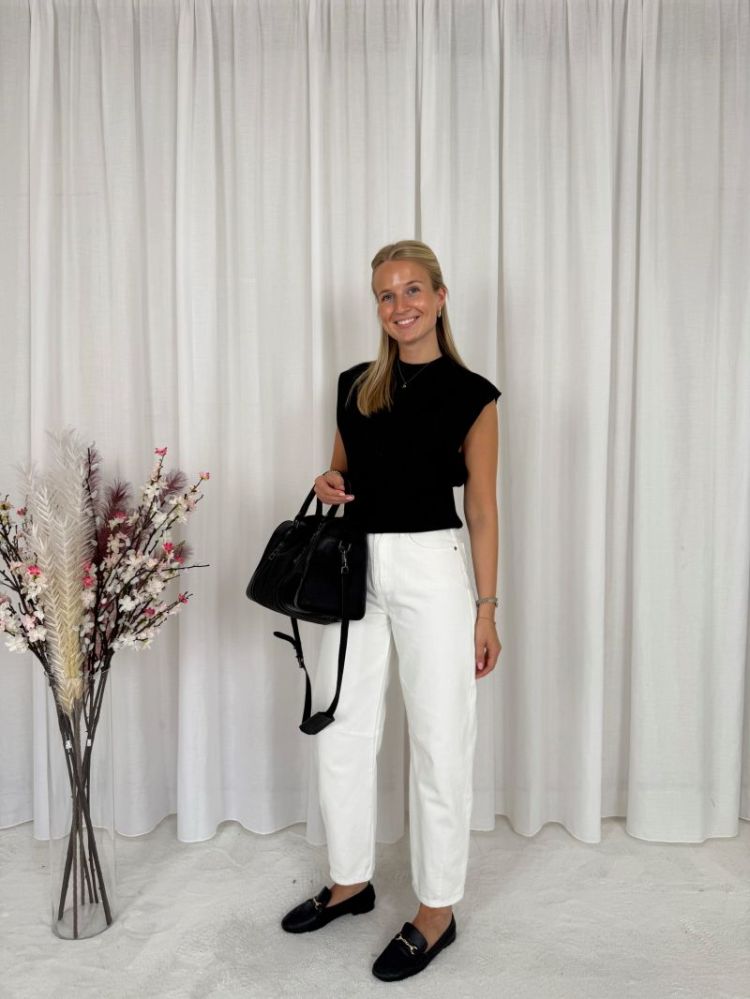 Brandy Balloon Jeans White