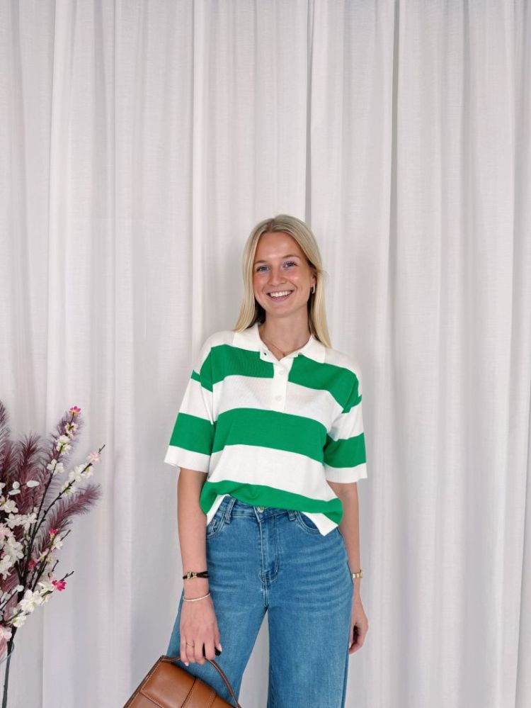 Lizza Polo Knit Bright Green / 