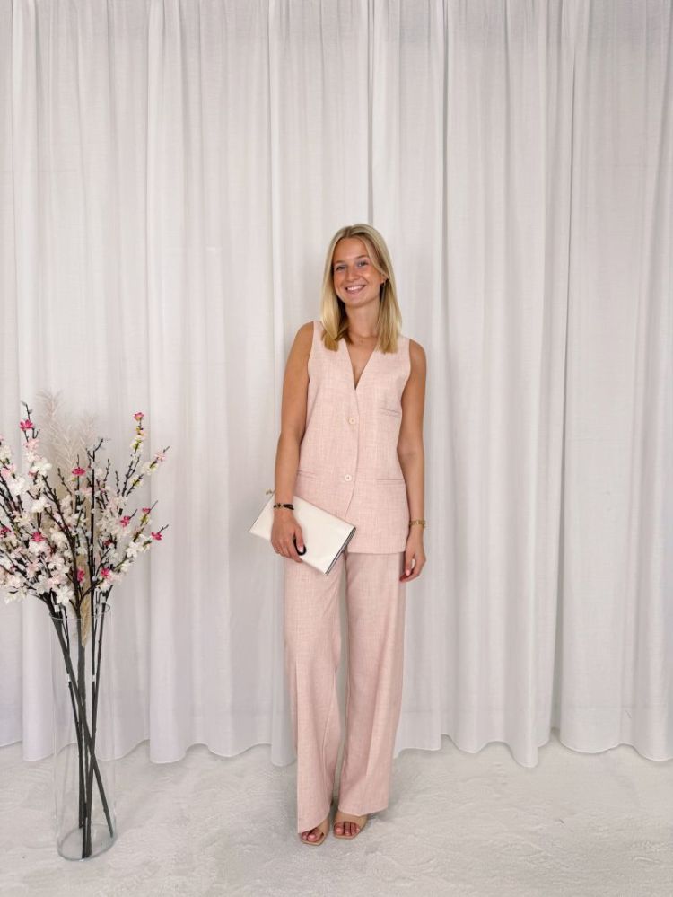 Linde Sleeveless Blazer Rose