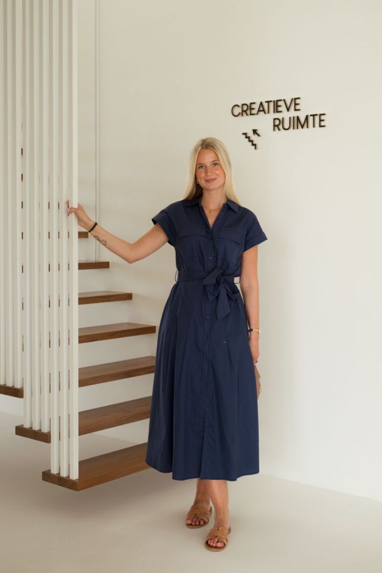 Lynn Shirt Dress  Blue Denim