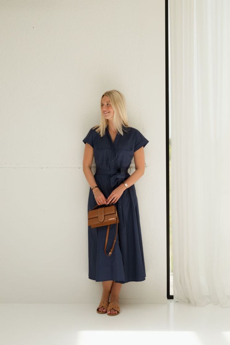Lynn Shirt Dress  Blue Denim