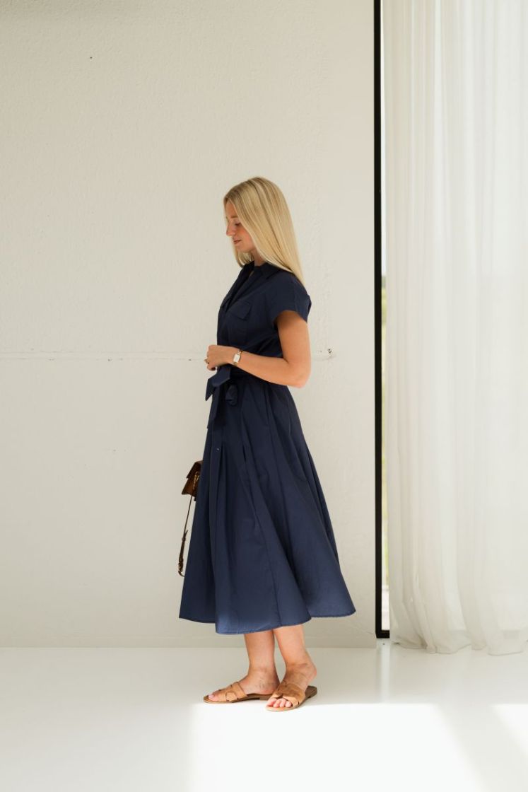 Lynn Shirt Dress  Blue Denim