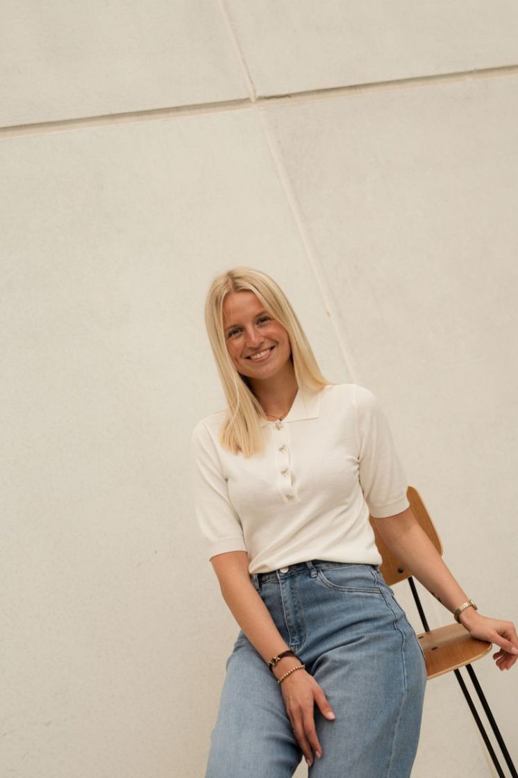 Lizza Polo Pullover Chalk