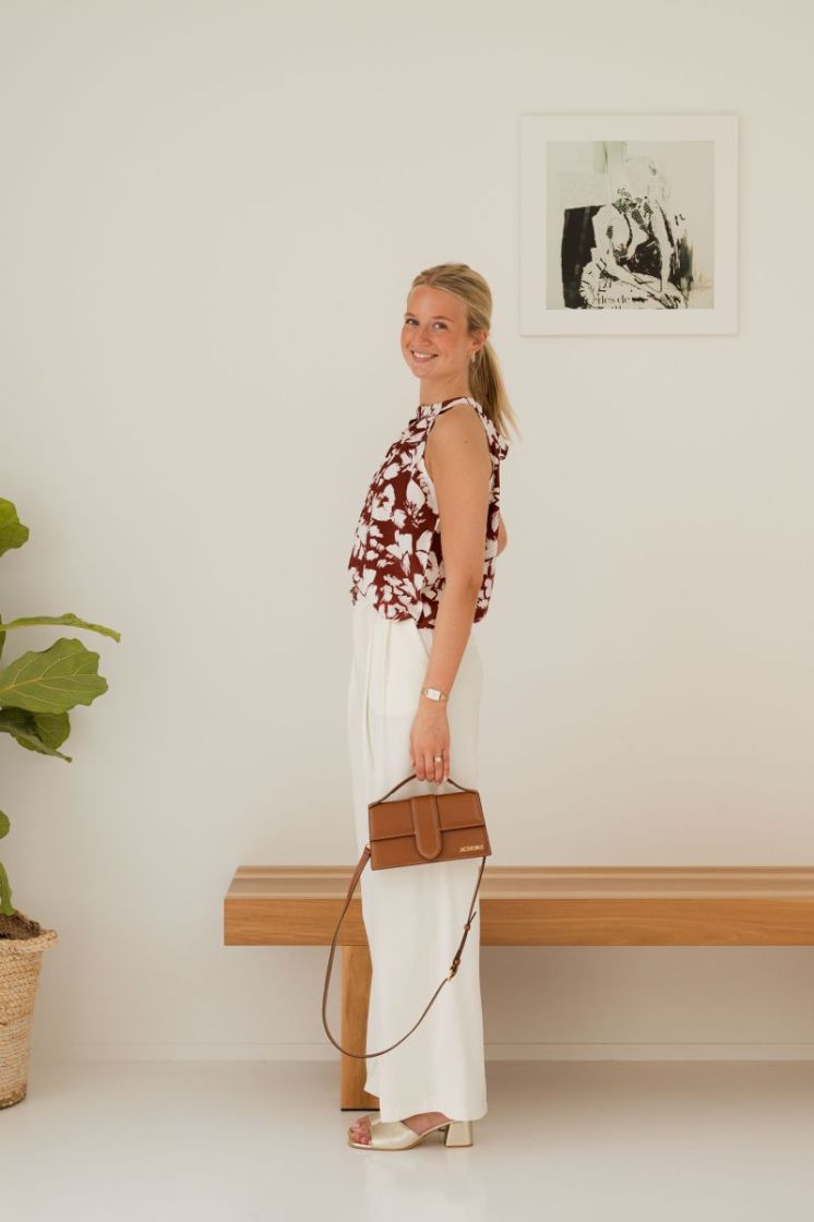 Evie Top Henna / Chalk