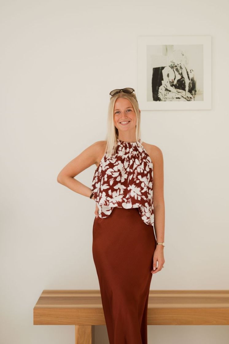 Evie Top Henna / Chalk