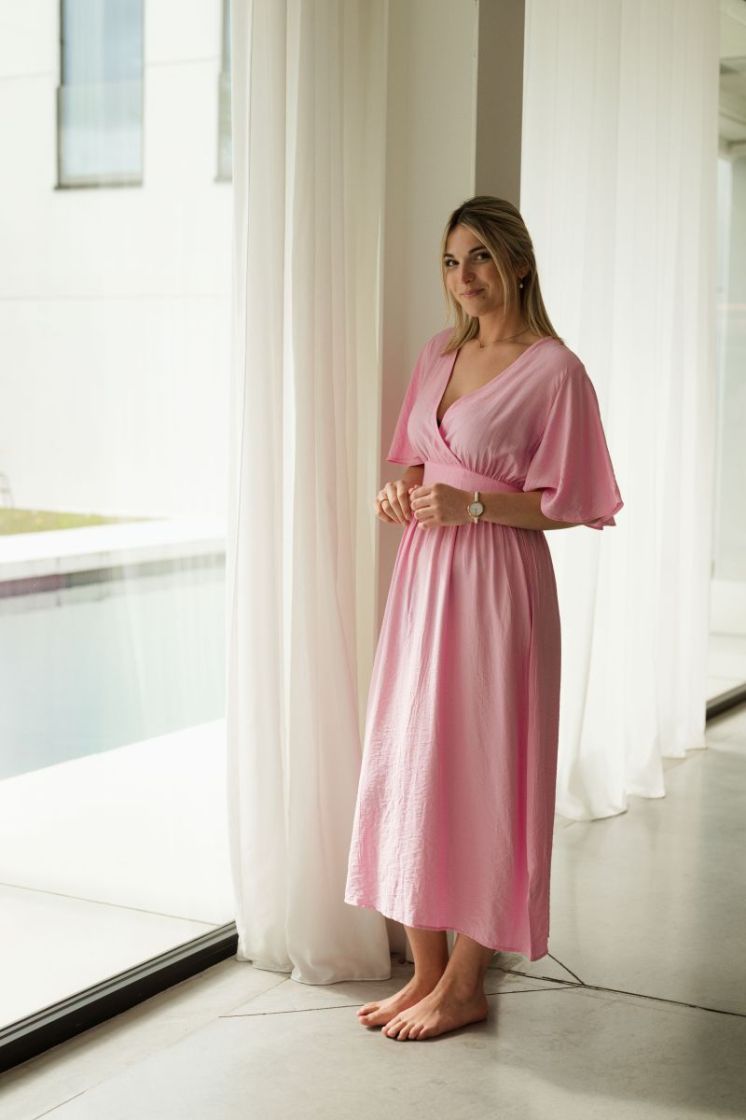Sirena Long Dress Pink Frosting