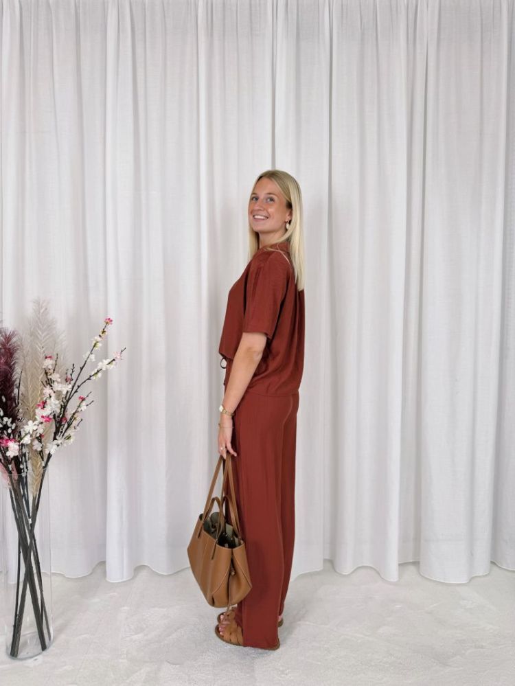 Emily Wide Pants Henna